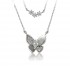 -50% NASZYJNIK BUTTERFLY SWAROVSKI BIAŁE ZŁOTO 18K