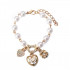 -30% BRANSOLETKA GOLDEN PEARL HEART CYRKONIE PERŁY