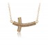 ZŁOTY NASZYJNIK CELEBRYTKA SWAROVSKI CROSS 18K