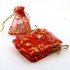 Ozdobne woreczki SERCE ORGANZA 7x9 cm CZERWONE