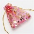 Ozdobne woreczki RÓŻE ORGANZA 7x9 cm CIEMNORÓŻOWE