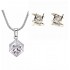-30% KOMPLET SILVER SQUARE 2 BIAŁE ZŁOTO SWAROVSKI duże kolczyki