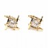 -30% KOLCZYKI GOLD SQUARE 2 ZŁOTE SWAROVSKI duże