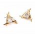 -30% KOLCZYKI GOLD TRIANGLE ZŁOTE SWAROVSKI duże