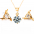 -30% KOMPLET GOLD MADLEN 2 SWAROVSKI ZŁOTY duże kolczyki