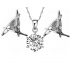-30% KOMPLET SILVER MADLEN 2 SWAROVSKI BIAŁE ZŁOTO duże kolczyki