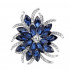 - 30% Broszka BLUE FLOWER austrian crystals PIĘKNA