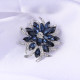 - 30% Broszka BLUE FLOWER austrian crystals PIĘKNA