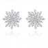 -70% KOLCZYKI SNOW FLAKES BIAŁE ZŁOTO CUDNE